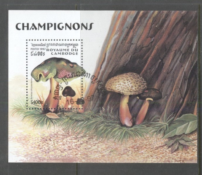 Cambodia 1997 Mushrooms Mi.B232 used TA.170