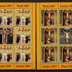 RO 2017 , LP 2137f ,"Sfintele Pasti 2017" - minicoli de 8 marci+1 vinieta ,MNH