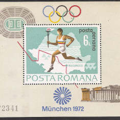 Romania 1972, LP.788 - Preolimpiada Munchen, colita, MNH