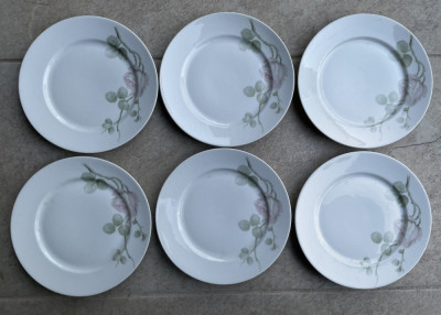 Set de sase farfurii interbelice pentru prajitura din portelan german ROSENTHAL foto