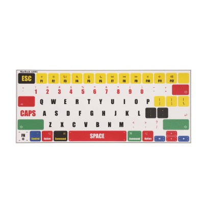 Autocolant tastatura Kwmobile pentru Apple MacBook Air M2 (2022), Multicolor, Plastic, KWM000025CP001C foto