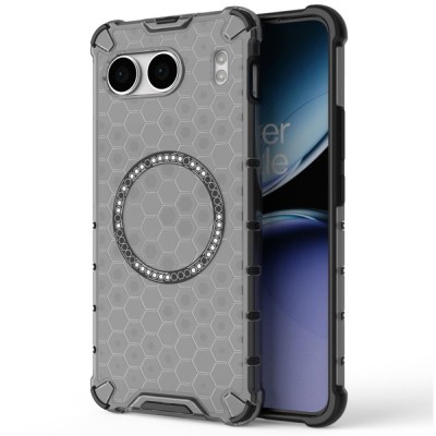 Husa transparenta OnePlus Nord 4 Techsuit HoneyComb Shield MagSafe, negru foto