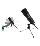 Microfon de birou pentru streaming USB negru Sandberg 126-09