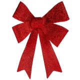 Funda Decorativă Crăciun, Glitter, Roșu, 46x24cm, PVC, Oem