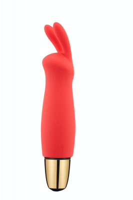 Bullet Vibrator Strong Banni 10 Moduri Vibratii Silicon USB Rosu 13.5 cm Passion Labs foto