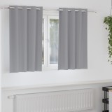 vidaXL Perdele cu perdele 2 pcs Gri deschis 140 x 140 cm Poliester