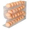 Suport Organizator pentru Oua, pentru Frigiderul, Patru straturi, 32x20x7 cm, Transparent