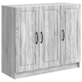 vidaXL Bufet Sonoma gri 89 x 34,5 x 77 cm Lemn prelucrat 895801