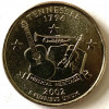 AMERICA QUARTER 1/4 DOLLAR 2002 LITERA D.(PATRIMONIUL MUZICAL - TENNESSEE), BU, America de Nord, Cupru-Nichel