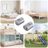 vidaXL Piuliță cilindrică de mobilier 2 pcs Zincat M6 x 13 mm Fier 864430