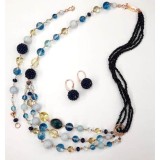 Cumpara ieftin Set Diva din acvamarin, cuarț, agat și citrin