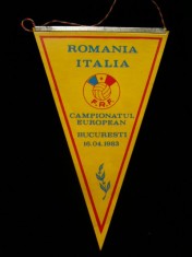 D9 58 - fanion - sport - fotbal - echipa nationala - Romania - Italia - 17 aprilie 1983