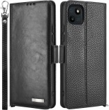 Husa de protectie flip pentru Wiko T10 5G Lairtte, piele PU/TPU, negru, 6,5 inchi