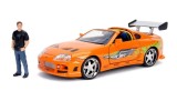 Macheta Toyota Supra cu figurina, Fast and Furious, scara 1/24, Jada, +8 ani, 1:24, Jada Toys