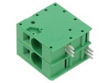 Regletă de conexiuni 90&deg; 10mm pentru PCB, 2 piste, 66A
