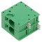 Regletă de conexiuni 90&deg; 10mm pentru PCB, 2 piste, 66A