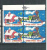 USA, Cinderella 1972 Christmas x 4, MNH, imperf. left+bottom L.076, Nestampilat