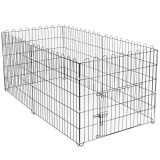 Tarc pentru animale de companie, din fier, forma configurabila, cu usa de acces, 3XL, 165x85x73cm, negru Household NewTrend