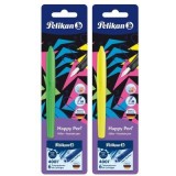 Stilou Pelikan Happy Pen 822343, varf M, alimentare rezerve, corp plastic, +6 rezerve