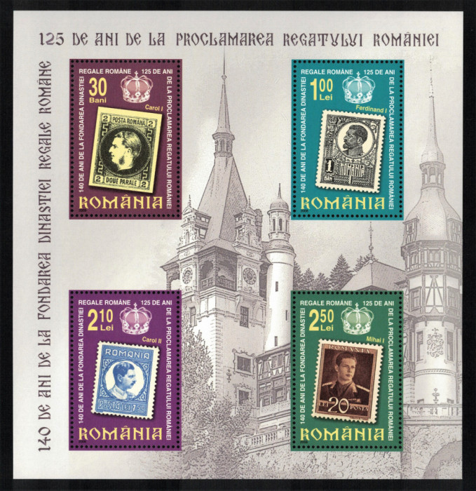 ROMANIA 2006 - Dinastia Regala din Romania, Aniversari, colita+bloc MNH