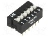 Intrerupator DIP, 2 pozitii, montare THT, 6 sectiuni, OMRON OCB - A6E-6104-N foto