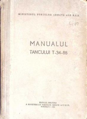 MANUALUL TANCULUI T-34-85-MINISTERUL FORTELOR ARMATE-266001 foto