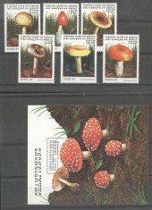 Benin 1997 Mushrooms, set+perf. sheet, MNH S.205 foto