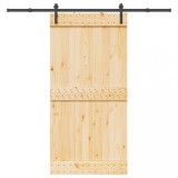 VidaXL Ușă glisantă cu set feronerie, 100x210 cm, lemn masiv de pin