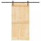 vidaXL Ușă glisantă cu set feronerie, 100x210 cm, lemn masiv de pin