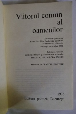 Viitorul comun al oamenilor foto