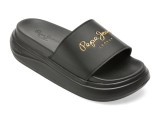 Cumpara ieftin Papuci PEPE JEANS negri, LS70001, din piele ecologica