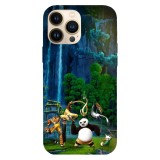 Husa compatibila cu Apple iPhone 15 Pro Max, Viceversa, model Kung fu panda masters , Silicon, TPU, Transparent, Carcasa