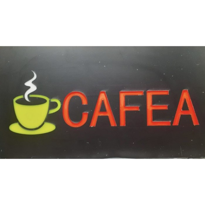 Reclama luminoasa Panou tip Neon LED interior mesaj CAFEA