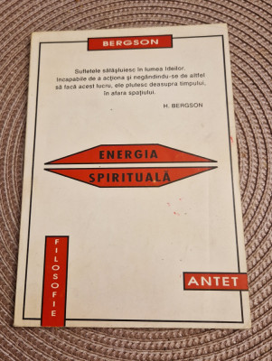 Energia spirituala H. Bergson foto