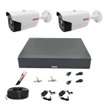 Sistem de supraveghere video 2 camere Rovision oem Hikvision full hd IR40m, DVR 4 canale, accesorii SafetyGuard Surveillance