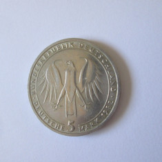 Germania Federala 5 Mark 1982 aUNC Goethe moneda comemorativa