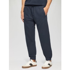 s.Oliver Pantaloni sport barbati, Detroit, cu talie medie si croiala Regular fit, din bumbac, Bleumarin inchis, S