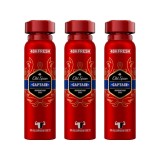 Set 3x Deodorant spray Old Spice Captain, Barbati, 150 ml