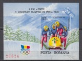 ROMANIA 1992 LP 1276 J. O. ALBERTVILLE COLITA NEDANTELATA MNH