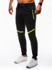 Pantaloni barbati de trening negru slim fit sport street model nou P742 foto