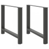 VidaXL Picioare de masă antracit, 2 buc., 100x(72-73) cm, oțel 4013322