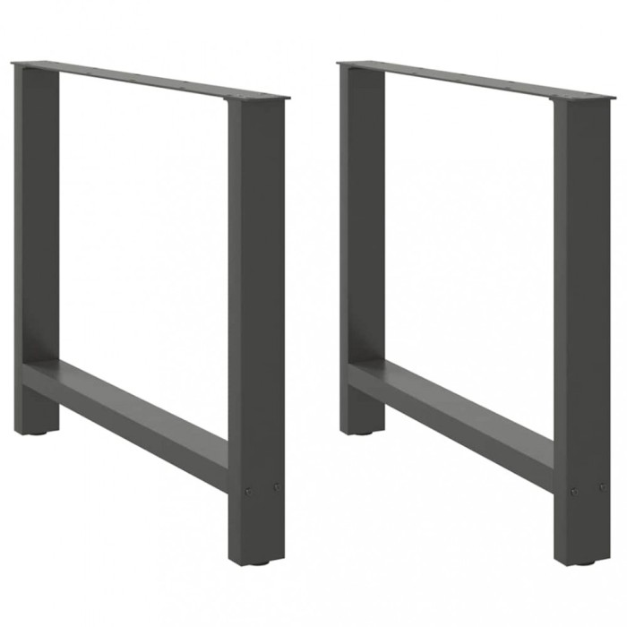 vidaXL Picioare de masă antracit, 2 buc., 100x(72-73) cm, oțel 4013322
