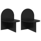 vidaXL Noptieră 2 pcs Stejar Negru 48 x 49 x 65 cm Lemn prelucrat 8001116