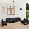 VidaXL Set mobilier grădină cu perne, 8 piese, lemn masiv pin 3076483