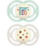 MAM Perfect Night 16+ months suzetă Mint/ Grey 2 buc