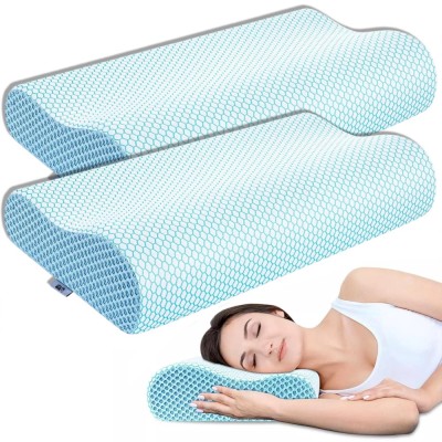 Set 2 Perne Ortopedice din Spuma cu Memorie, Linomag&amp;reg;, Design Ergonomic pentru Suport Cervical, Relaxare si Aliniere a Coloanei, Ideala pentru Durerea foto