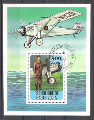 Haute Volta 1978 Aviation, perf. sheet, used R.072 foto