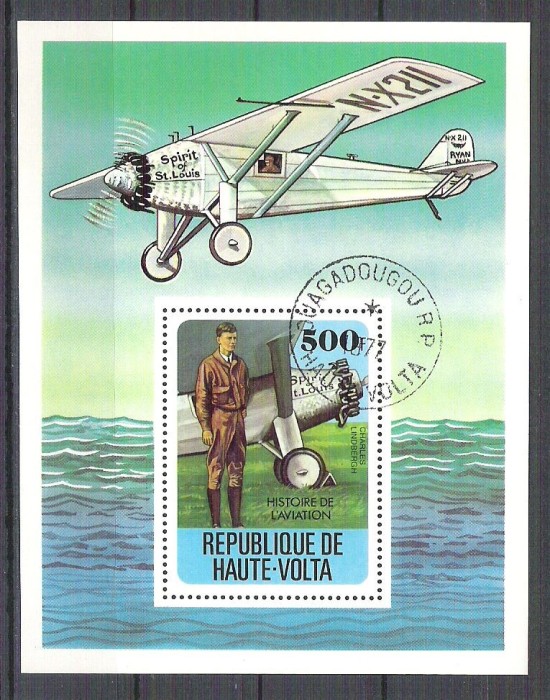 Haute Volta 1978 Aviation, perf. sheet, used R.072