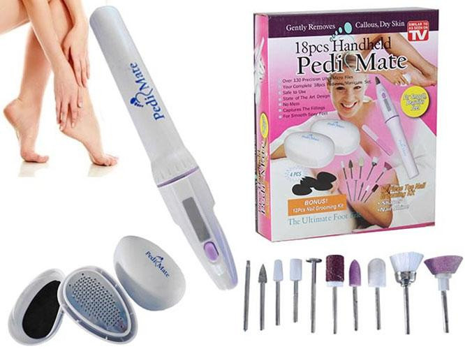 Set Pedi Mate pentru Manichiura Pedichiura, cu Pila de Unghii si Accesorii, 18 piese