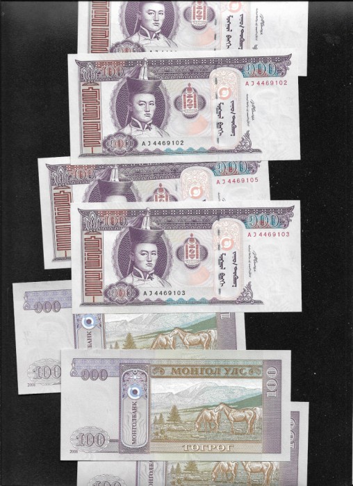 Mongolia 100 tugrik 2014 unc pret pe bucata